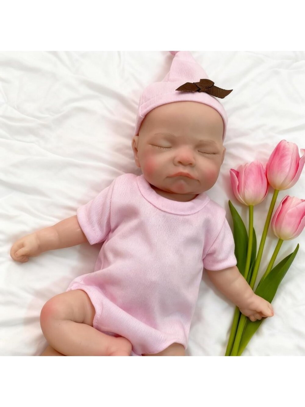 10" Soft Silicone Reborn Baby Doll - Realistic Mini Full Body Handmade Doll Set